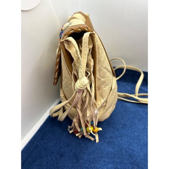 Cache Viva Beige  Crossbody Bag With Beaded Accents & Long Strap southwestern - Picture 6 of 10